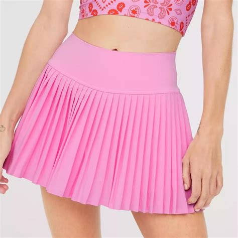 aerie pink skirt|aerie pleated skirt.